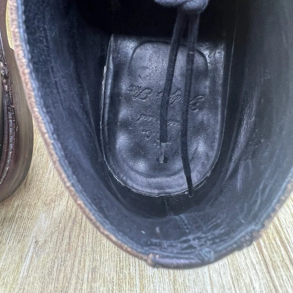 N.D.C Made By Hand‎ Chukka Boots Men's Size 9.5 EU 42.5 Black Leather Shoes